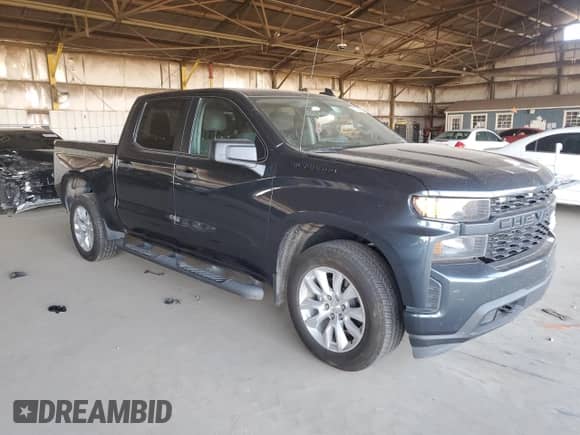 2021 Chevrolet Silverado 1500 Custom with VIN 1GCPWBEK0MZ426677, listed as a Copart auction lot 83792565 with 156,968 mi miles and Salvage title. Bid and sale history available at DreamBid. Image 4.