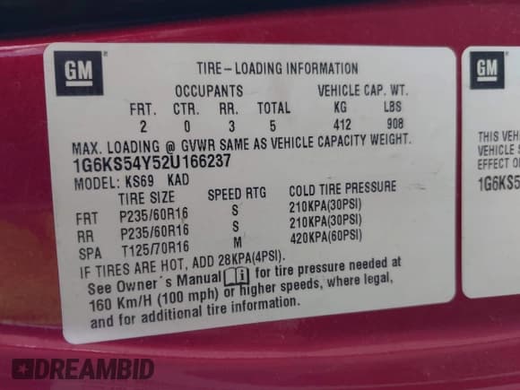 ✅ 2002 Cadillac Seville Luxury SLS • VIN: 1G6KS54Y52U166237 • Lot: 42118088. Wystawiony na IAAI z przebiegiem 130 664 mil. Bezpłatny archiwum sprzedaży aukcyjnych z USA i szczegółowy raport historii pojazdu na DreamBid. Zdjęcie 9.