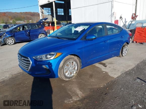 ✅ 2017 Hyundai Elantra SE • VIN: KMHD74LF0HU090853 • Lot: 43607198. Listed on IAAI with 54,332 mi. Free auction sales archive from the USA and detailed vehicle history report at DreamBid. Image 2.