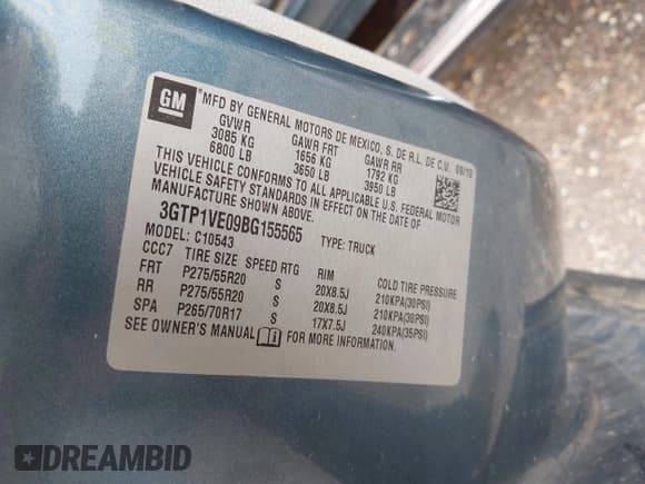 ✅ 2011 GMC Sierra 1500 SLE • VIN: 3GTP1VE09BG155565 • Lot: 42995153. Wystawiony na IAAI z przebiegiem 237 471 mil. Bezpłatny archiwum sprzedaży aukcyjnych z USA i szczegółowy raport historii pojazdu na DreamBid. Zdjęcie 9.