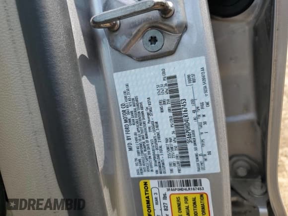 ✅ 2020 Ford Fusion SE • VIN: 3FA6P0HD4LR167453 • Лот: 64791895. Опубликован ранее на Copart с пробегом 83 981 миль. Бесплатный доступ к архиву аукционных продаж из США и подробный отчёт об истории автомобиля на DreamBid. Изображение 12.