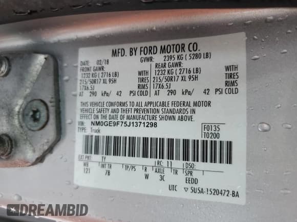 ✅ 2018 Ford Transit Connect XLT • VIN: NM0GE9F75J1371298 • Lot: 44320505. Listed on Copart with Not provided. Free auction sales archive from the USA and detailed vehicle history report at DreamBid. Image 13.