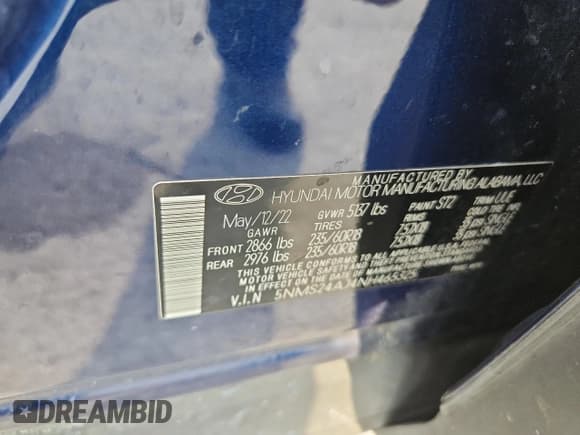 ✅ 2022 Hyundai Santa Fe SEL • VIN: 5NMS24AJ4NH465325 • Lot: 80360925. Wystawiony na Copart z przebiegiem 257 877 mil. Bezpłatny archiwum sprzedaży aukcyjnych z USA i szczegółowy raport historii pojazdu na DreamBid. Zdjęcie 13.