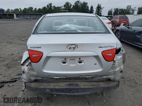 2007 Hyundai Elantra GLS with VIN KMHDU46DX7U084981, listed as a Copart auction lot 61230984 with 93,887 mi miles and Salvage title. Bid and sale history available at DreamBid. Image 6.