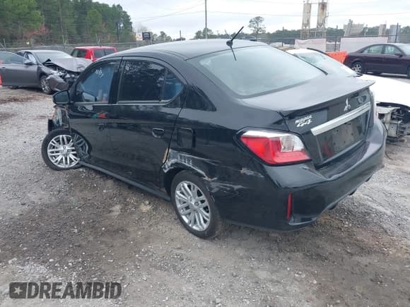 ✅ 2024 Mitsubishi Mirage SE • VIN: ML32FVFJ6RHF07395 • Lot: 41802623. Listed on IAAI with 6,188 mi. Free auction sales archive from the USA and detailed vehicle history report at DreamBid. Image 3.