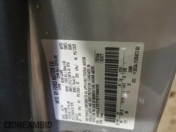 ✅ 2014 Ford Transit Connect XL • VIN: NM0LE7E71E1156835 • Lot: 53090725. Wystawiony na Copart z przebiegiem 88 637 mil. Bezpłatny archiwum sprzedaży aukcyjnych z USA i szczegółowy raport historii pojazdu na DreamBid. Zdjęcie 12.