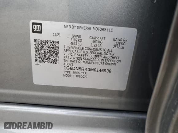 ✅ 2021 Cadillac CT5 Premium Luxury • VIN: 1G6DN5RK3M0146938 • Лот: 76473043. Опубликован ранее на Copart с пробегом 15 409 миль. Бесплатный доступ к архиву аукционных продаж из США и подробный отчёт об истории автомобиля на DreamBid. Изображение 12.