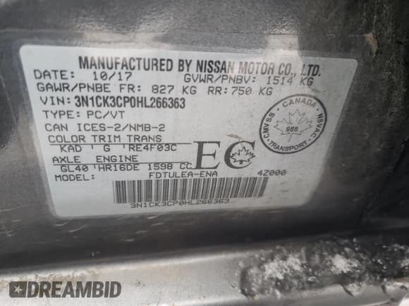✅ 2017 Nissan Micra S • VIN: 3N1CK3CP0HL266363 • Lot: 83047714. Wystawiony na Copart z przebiegiem 45 653 mil. Bezpłatny archiwum sprzedaży aukcyjnych z USA i szczegółowy raport historii pojazdu na DreamBid. Zdjęcie 13.