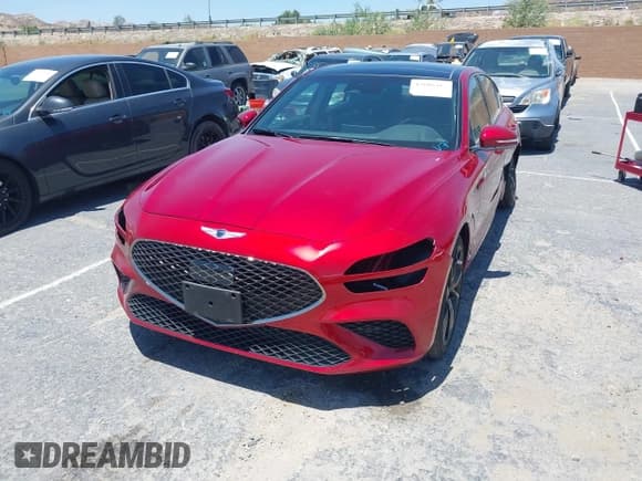 ✅ 2023 Genesis G70 2.0T • VIN: KMTG34TA2PU120811 • Lot: 42606414. Listed on IAAI with 11,731 mi. Free auction sales archive from the USA and detailed vehicle history report at DreamBid. Image 2.