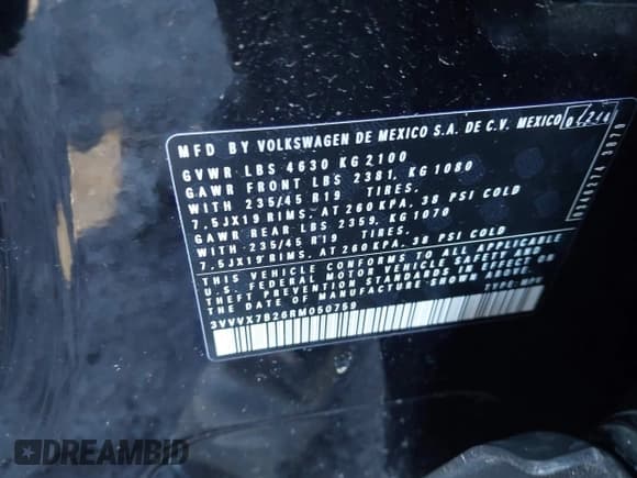 ✅ 2024 Volkswagen Taos SE • VIN: 3VVVX7B26RM050759 • Лот: 41935588. Опубликован ранее на IAAI с пробегом 12 917 миль. Бесплатный доступ к архиву аукционных продаж из США и подробный отчёт об истории автомобиля на DreamBid. Изображение 9.