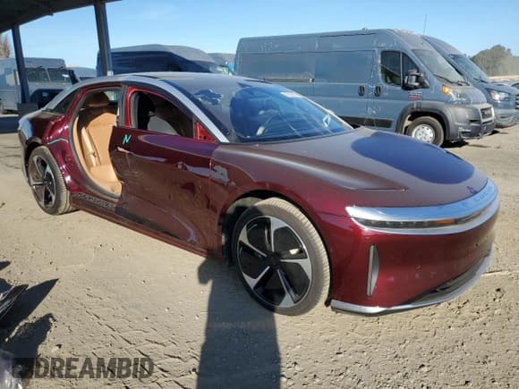 ✅ 2024 Lucid Air Grand Touring • VIN: 50EA1GBA4RA006581 • Lot: 49140195. Listed on Copart with 4,484 mi. Free auction sales archive from the USA and detailed vehicle history report at DreamBid. Image 4.