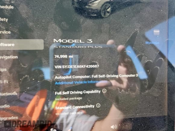 ✅ 2019 Tesla Model 3 Mid Range • VIN: 5YJ3E1EA6KF426687 • Лот: 87441135. Опубликован ранее на Copart с пробегом 74 998 миль. Бесплатный доступ к архиву аукционных продаж из США и подробный отчёт об истории автомобиля на DreamBid. Изображение 9.