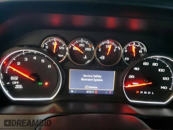 2020 Chevrolet Silverado 1500 RST with VIN 3GCPWDED8LG317234, listed as a Copart auction lot 80727865 with 57,317 mi miles and Salvage title. Bid and sale history available at DreamBid. Image 9.