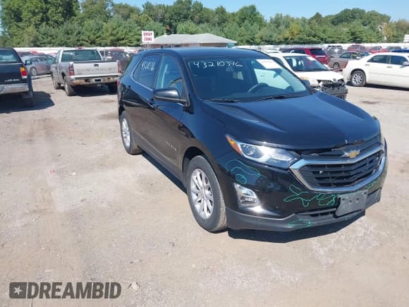 ✅ 2020 Chevrolet Equinox LT • VIN: 3GNAXJEV3LL169406 • Лот: 43210396. Опубликован ранее на IAAI с пробегом 52 958 миль. Бесплатный доступ к архиву аукционных продаж из США и подробный отчёт об истории автомобиля на DreamBid. Изображение 1.