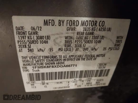 ✅ 2013 Ford Explorer Limited • VIN: 1FM5K8F8XDGA66771 • Лот: 43572477. Опубликован ранее на IAAI с пробегом 196 359 миль. Бесплатный доступ к архиву аукционных продаж из США и подробный отчёт об истории автомобиля на DreamBid. Изображение 9.