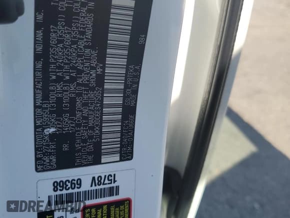 ✅ 2014 Toyota Sienna LE AAS • VIN: 5TDKK3DC6ES475052 • Lot: 81946725. Listed on Copart with 102,158 mi. Free auction sales archive from the USA and detailed vehicle history report at DreamBid. Image 13.