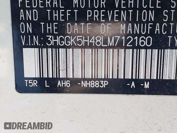 ✅ 2020 Honda Fit LX • VIN: 3HGGK5H48LM712160 • Lot: 41634378. Listed on IAAI with 87,417 mi. Free auction sales archive from the USA and detailed vehicle history report at DreamBid. Image 9.