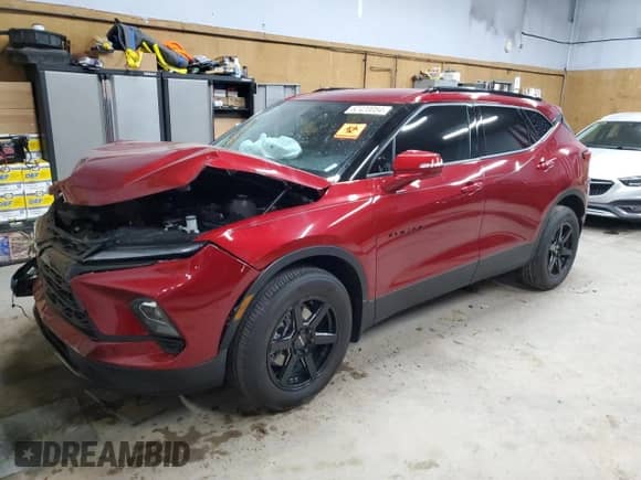 2023 Chevrolet Blazer LT with VIN 3GNKBJRS2PS146519, listed as a Copart auction lot 62420054 with 12,376 mi miles and Salvage title. Bid and sale history available at DreamBid. Image 1.