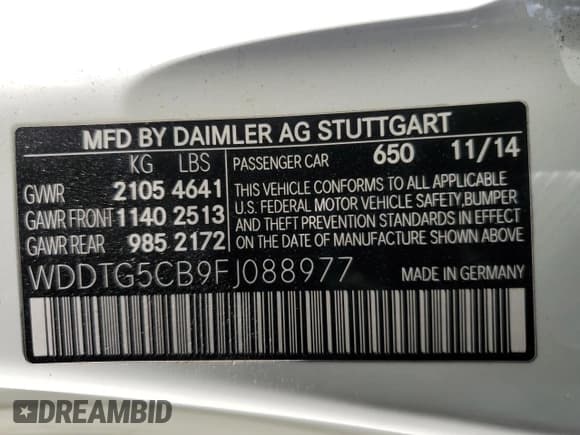 ✅ 2015 Mercedes-Benz GLA 45 AMG • VIN: WDDTG5CB9FJ088977 • Lot: 44531935. Listed on Copart with 132,033 mi. Free auction sales archive from the USA and detailed vehicle history report at DreamBid. Image 14.