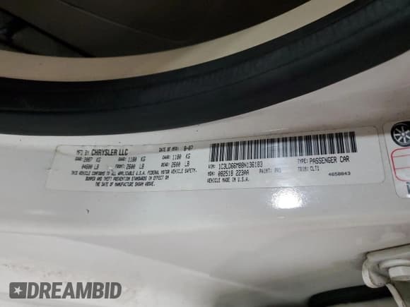 ✅ 2008 Chrysler Sebring • VIN: 1C3LD66M88N136183 • Lot: 53297745. Listed on Copart with 62,270 mi. Free auction sales archive from the USA and detailed vehicle history report at DreamBid. Image 12.