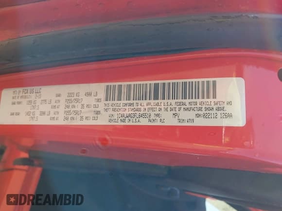 ✅ 2015 Jeep Wrangler Sport • VIN: 1C4AJWAG3FL645510 • Lot: 40383967. Listed on IAAI with 84,143 mi. Free auction sales archive from the USA and detailed vehicle history report at DreamBid. Image 9.