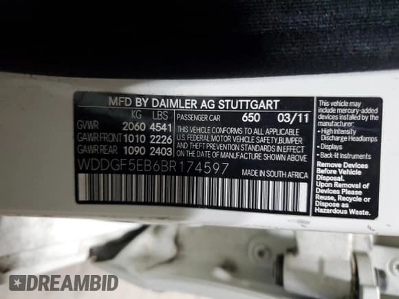 ✅ 2011 Mercedes-Benz C 300 Sport • VIN: WDDGF5EB6BR174597 • Lot: 93367495. Wystawiony na Copart z przebiegiem 159 988 mil. Bezpłatny archiwum sprzedaży aukcyjnych z USA i szczegółowy raport historii pojazdu na DreamBid. Zdjęcie 12.
