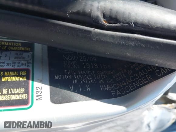 ✅ 2010 Hyundai Accent GLS • VIN: KMHCN4AC3AU467949 • Лот: 42688761. Опубликован ранее на IAAI с пробегом 174 454 миль. Бесплатный доступ к архиву аукционных продаж из США и подробный отчёт об истории автомобиля на DreamBid. Изображение 9.