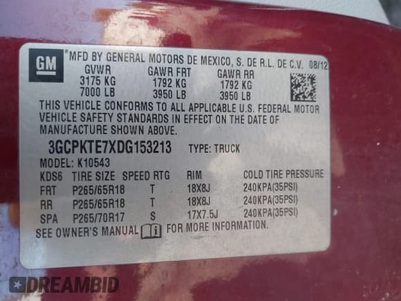 ✅ 2013 Chevrolet Silverado 1500 LTZ • VIN: 3GCPKTE7XDG153213 • Lot: 43458418. Wystawiony na IAAI z przebiegiem 247 520 mil. Bezpłatny archiwum sprzedaży aukcyjnych z USA i szczegółowy raport historii pojazdu na DreamBid. Zdjęcie 9.