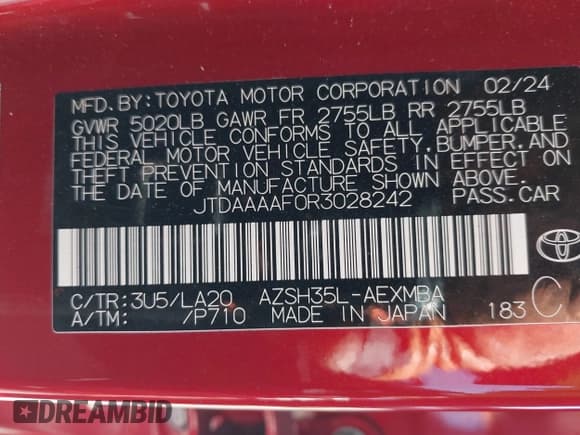 ✅ 2024 Toyota Crown XLE • VIN: JTDAAAAF0R3028242 • Lot: 41673482. Wystawiony na IAAI z przebiegiem 19 306 mil. Bezpłatny archiwum sprzedaży aukcyjnych z USA i szczegółowy raport historii pojazdu na DreamBid. Zdjęcie 9.