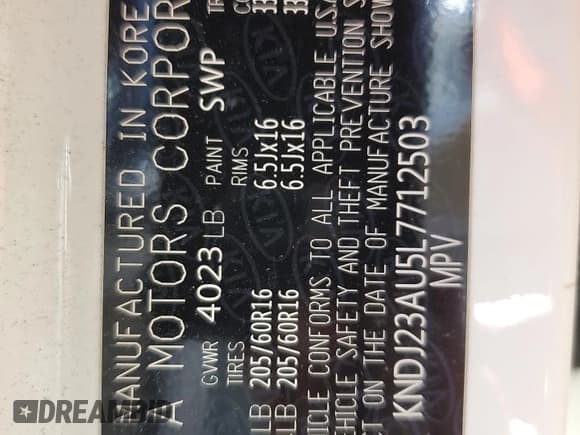 ✅ 2020 Kia Soul LX • VIN: KNDJ23AU5L7712503 • Лот: 91742775. Опубликован ранее на Copart с пробегом 61 452 миль. Бесплатный доступ к архиву аукционных продаж из США и подробный отчёт об истории автомобиля на DreamBid. Изображение 14.