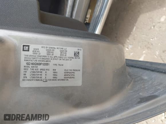 ✅ 2013 Chevrolet Silverado 2500HD LT • VIN: 1GC1KXC86DF122051 • Лот: 41835306. Опубликован ранее на IAAI с пробегом 146 291 миль. Бесплатный доступ к архиву аукционных продаж из США и подробный отчёт об истории автомобиля на DreamBid. Изображение 9.