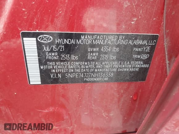 ✅ 2022 Hyundai Sonata SEL Plus • VIN: 5NPEJ4J27NH136338 • Лот: 43555116. Опубликован ранее на IAAI с пробегом 67 205 миль. Бесплатный доступ к архиву аукционных продаж из США и подробный отчёт об истории автомобиля на DreamBid. Изображение 9.