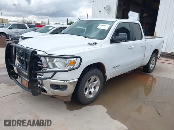 ✅ 2021 Ram 1500 Big Horn • VIN: 1C6SRFBT8MN587833 • Lot: 42649931. Listed on IAAI with 115,013 mi. Free auction sales archive from the USA and detailed vehicle history report at DreamBid. Image 2.