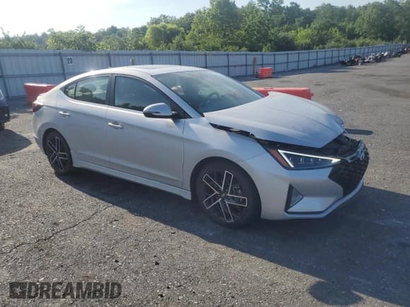 ✅ 2019 Hyundai Elantra Sport • VIN: KMHD04LB2KU835868 • Lot: 62464815. Listed on Copart with 57,227 mi. Free auction sales archive from the USA and detailed vehicle history report at DreamBid. Image 4.