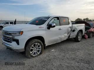 2023 Chevrolet Silverado 1500 LTZ with VIN 1GCUDGED6PZ173554, listed as a Copart auction lot 80912535 with 52,297 mi miles and Salvage title. Bid and sale history available at DreamBid. Image 1.