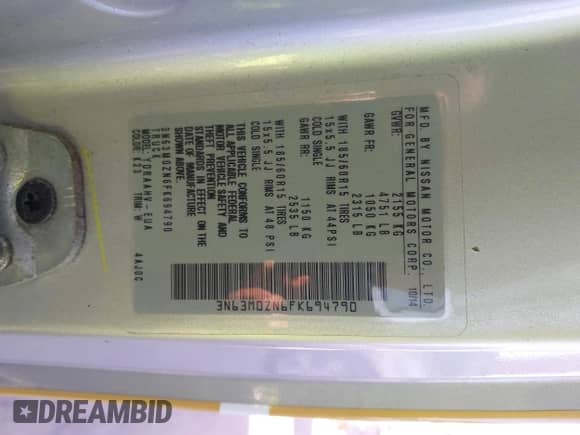 2015 Chevrolet City Express Cargo LT z VIN 3N63M0ZN6FK694790, wystawiony jako IAAI lot #42118264 z przebiegiem 82 991 mil mil oraz . Historia ofert i sprzedaży dostępna na DreamBid. Obrazek 9.