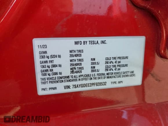 ✅ 2023 Tesla Model Y Long Range • VIN: 7SAYGDEE2PF928532 • Lot: 82575435. Wystawiony na Copart z przebiegiem 19 371 mil. Bezpłatny archiwum sprzedaży aukcyjnych z USA i szczegółowy raport historii pojazdu na DreamBid. Zdjęcie 12.