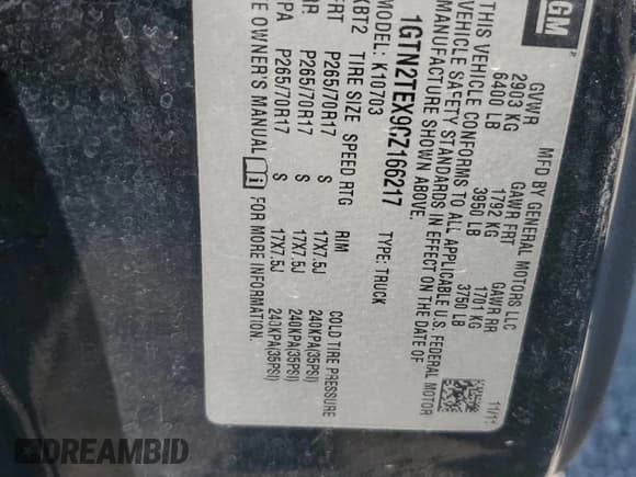 ✅ 2012 GMC Sierra 1500 Work Truck • VIN: 1GTN2TEX9CZ166217 • Лот: 69361015. Опубликован ранее на Copart с пробегом 185 995 миль. Бесплатный доступ к архиву аукционных продаж из США и подробный отчёт об истории автомобиля на DreamBid. Изображение 12.