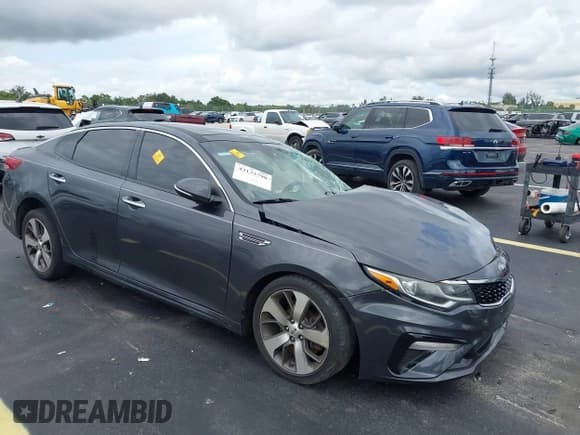 ✅ 2019 Kia Optima S • VIN: 5XXGT4L37KG288622 • Lot: 43133798. Listed on IAAI with Not provided. Free auction sales archive from the USA and detailed vehicle history report at DreamBid. Image 1.