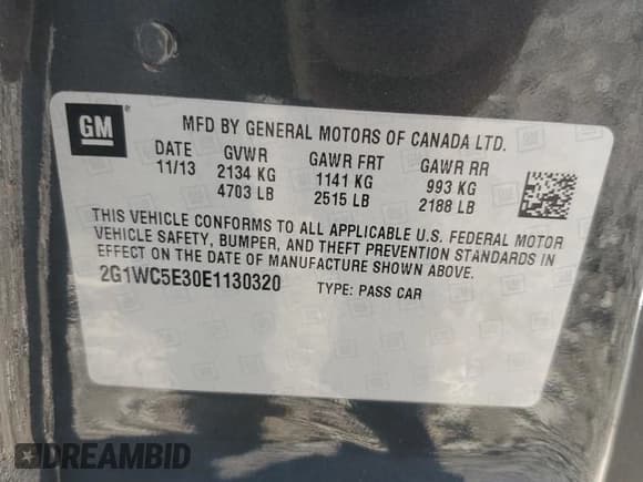 ✅ 2014 Chevrolet Impala LTZ • VIN: 2G1WC5E30E1130320 • Лот: 76473774. Опубликован ранее на Copart с пробегом 95 618 миль. Бесплатный доступ к архиву аукционных продаж из США и подробный отчёт об истории автомобиля на DreamBid. Изображение 15.