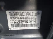 ✅ 2003 Honda Accord EX • VIN: 1HGCM66553A000129 • Lot: 43796572. Listed on IAAI with 170,560 mi. Free auction sales archive from the USA and detailed vehicle history report at DreamBid. Image 9.