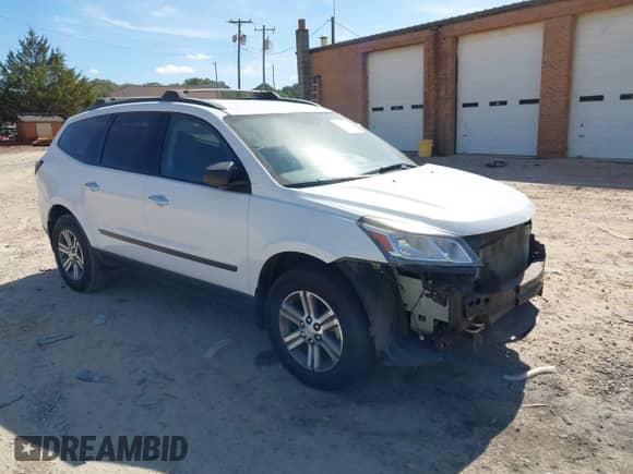 2017 Chevrolet Traverse LS z VIN 1GNKRFKD2HJ260138, wystawiony jako IAAI lot #43365257 z przebiegiem 85 179 mil mil oraz . Historia ofert i sprzedaży dostępna na DreamBid. Obrazek 1.