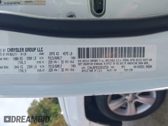 ✅ 2014 Jeep Patriot Latitude • VIN: 1C4NJRFB3ED816720 • Лот: 43492211. Опубликован ранее на IAAI с пробегом 180 000 миль. Бесплатный доступ к архиву аукционных продаж из США и подробный отчёт об истории автомобиля на DreamBid. Изображение 9.