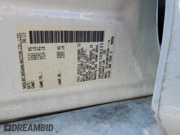 ✅ 2023 Nissan Maxima Platinum • VIN: 1N4AA6FV2PC509335 • Lot: 71935415. Wystawiony na Copart z przebiegiem 63 992 mil. Bezpłatny archiwum sprzedaży aukcyjnych z USA i szczegółowy raport historii pojazdu na DreamBid. Zdjęcie 13.