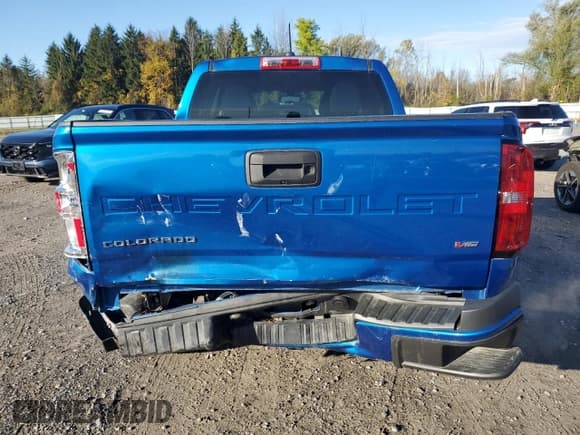 ✅ 2022 Chevrolet Colorado 4WD Work Truck • VIN: 1GCGTBEN1N1155695 • Lot: 87399335. Listed on Copart with 23,558 mi. Free auction sales archive from the USA and detailed vehicle history report at DreamBid. Image 6.