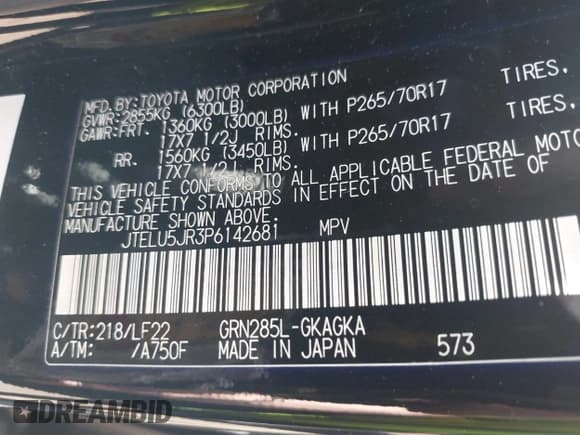 ✅ 2023 Toyota 4Runner TRD Pro • VIN: JTELU5JR3P6142681 • Lot: 41870214. Listed on IAAI with 22,369 mi. Free auction sales archive from the USA and detailed vehicle history report at DreamBid. Image 8.