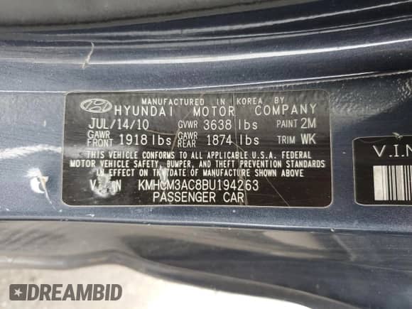 2011 Hyundai Accent GS z VIN KMHCM3AC8BU194263, wystawiony jako Copart lot #86155935 z przebiegiem 117 287 mil mil oraz Szkoda całkowita • Salvage title. Historia ofert i sprzedaży dostępna na DreamBid. Obrazek 12.