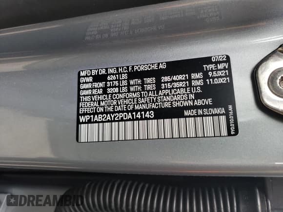 ✅ 2023 Porsche Cayenne S • VIN: WP1AB2AY2PDA14143 • Лот: 48045204. Опубликован ранее на Copart с пробегом 37 303 миль. Бесплатный доступ к архиву аукционных продаж из США и подробный отчёт об истории автомобиля на DreamBid. Изображение 15.