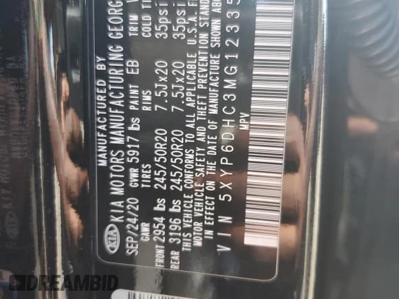 ✅ 2021 Kia Telluride S • VIN: 5XYP6DHC3MG123357 • Lot: 80869285. Wystawiony na Copart z przebiegiem 63 998 mil. Bezpłatny archiwum sprzedaży aukcyjnych z USA i szczegółowy raport historii pojazdu na DreamBid. Zdjęcie 13.