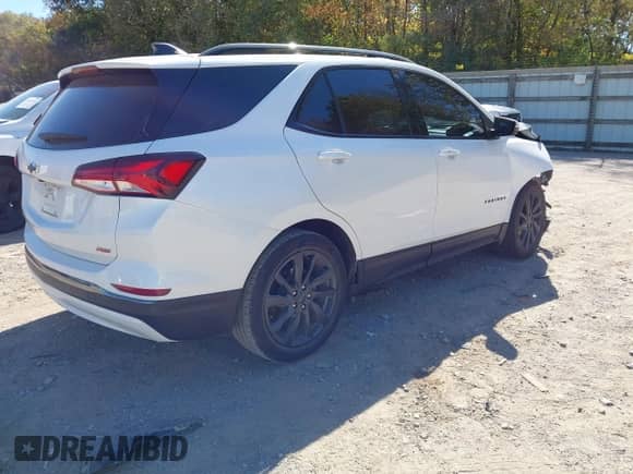 2024 Chevrolet Equinox RS with VIN 3GNAXMEG9RS104688, listed as a IAAI auction lot 43479316 with 36,166 mi miles and . Bid and sale history available at DreamBid. Image 4.